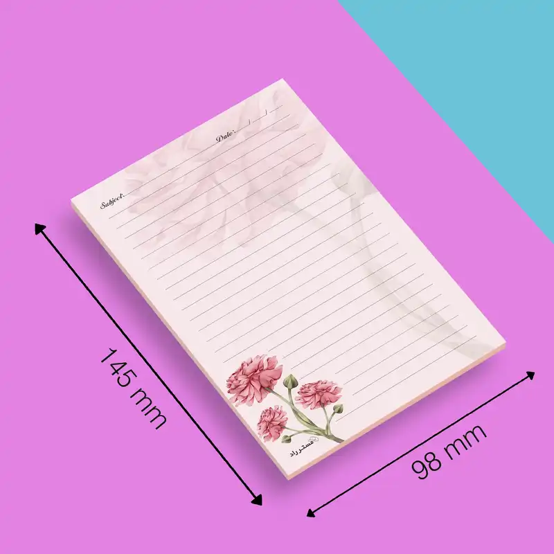 دفترچه یادداشت مستر راد طرح گل کد 1449 بسته 50 عددی