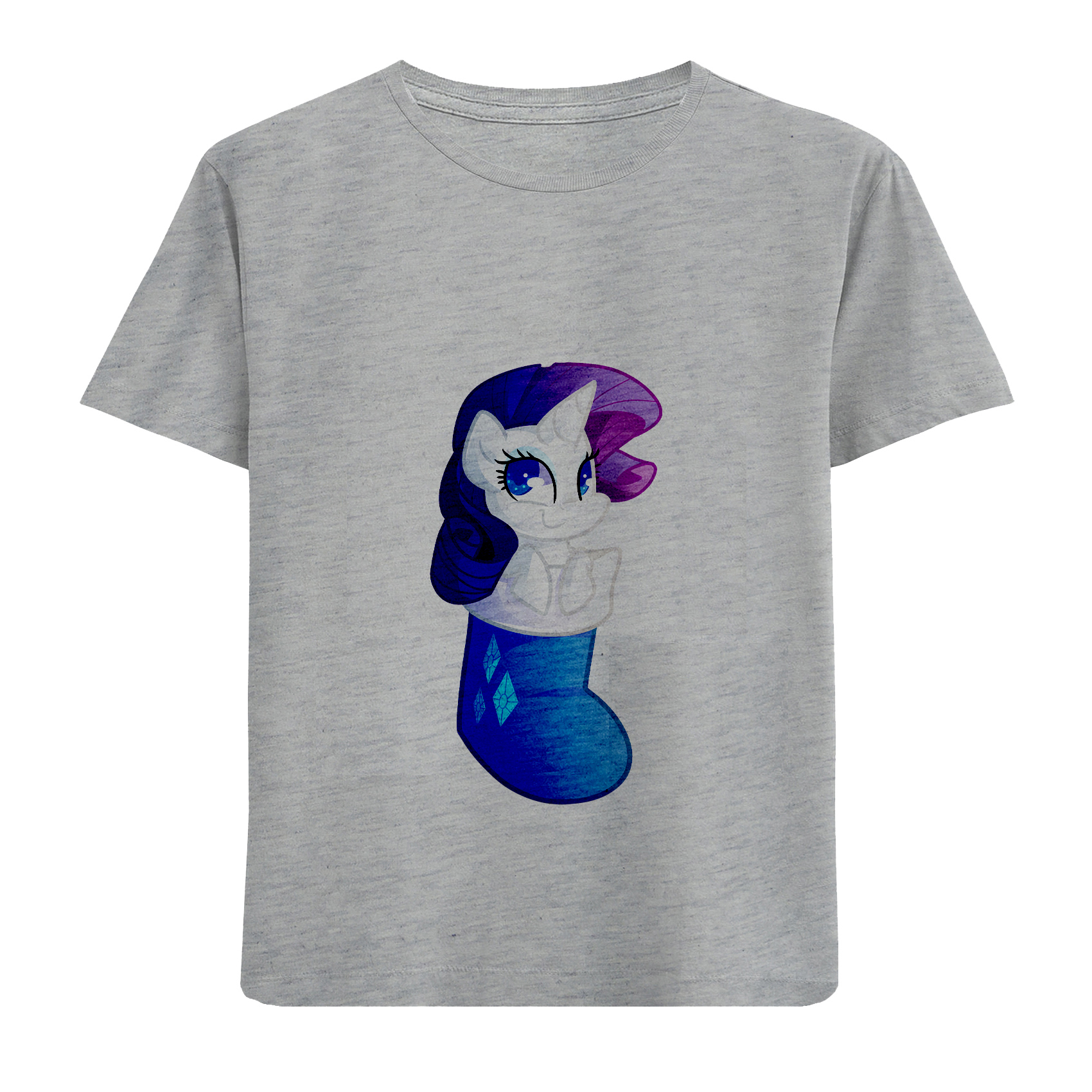 تی شرت آستین کوتاه دخترانه مدل چکمه وتکشاخ D306