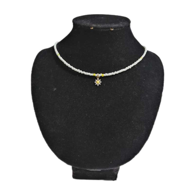 گردنبند زنانه مدل منجوق بابونه گردنبند زنانه مدل منجوق بابونه