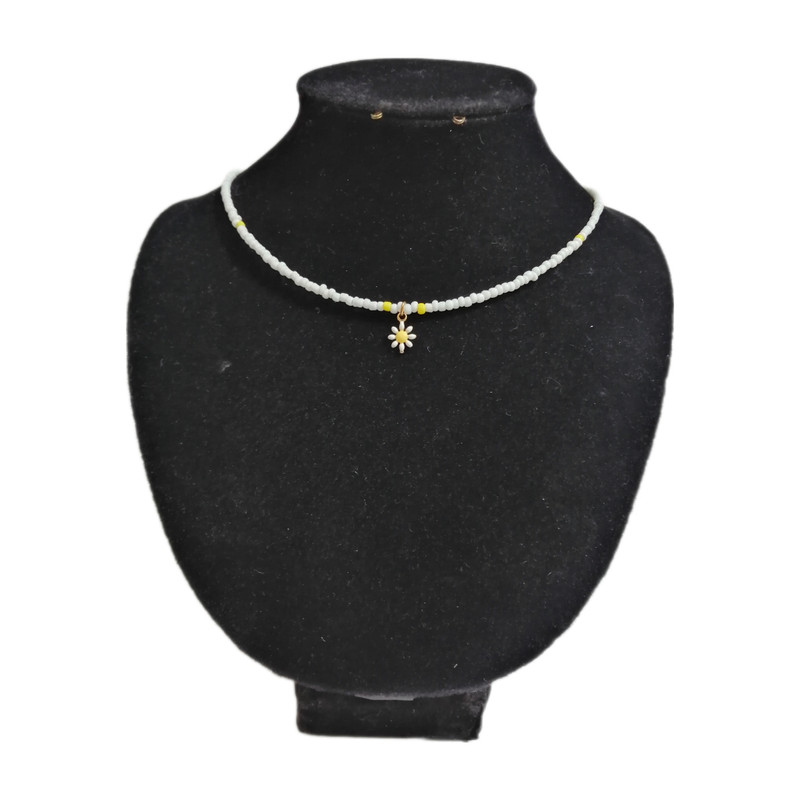 گردنبند زنانه مدل منجوق بابونه گردنبند زنانه مدل منجوق بابونه