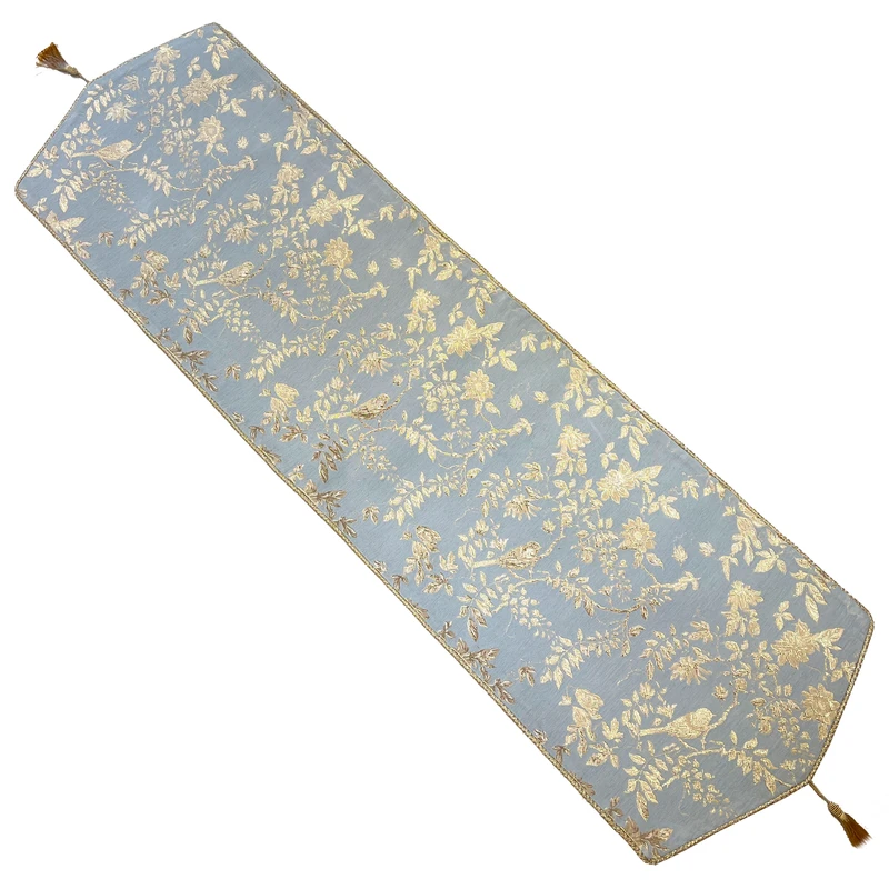 رانر مدل پرنده طرح شاخ و برگ سایز 150x45 سانتی‌متر