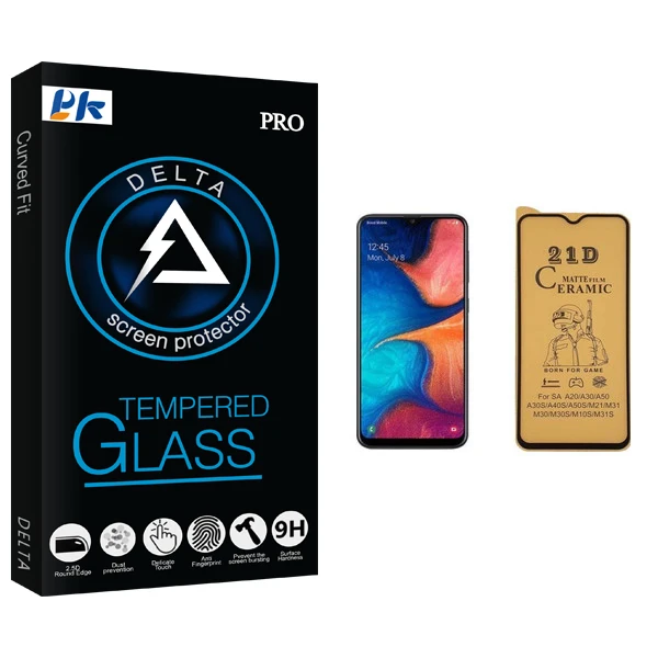 محافظ صفحه نمایش سرامیکی پی کی مدل Delta Glass مناسب برای گوشی موبایل سامسونگ Galaxy A20