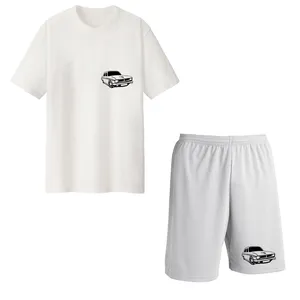 ست تی شرت و شلوارک مردانه مدل پیکان کد Da 440kS رنگ سفید