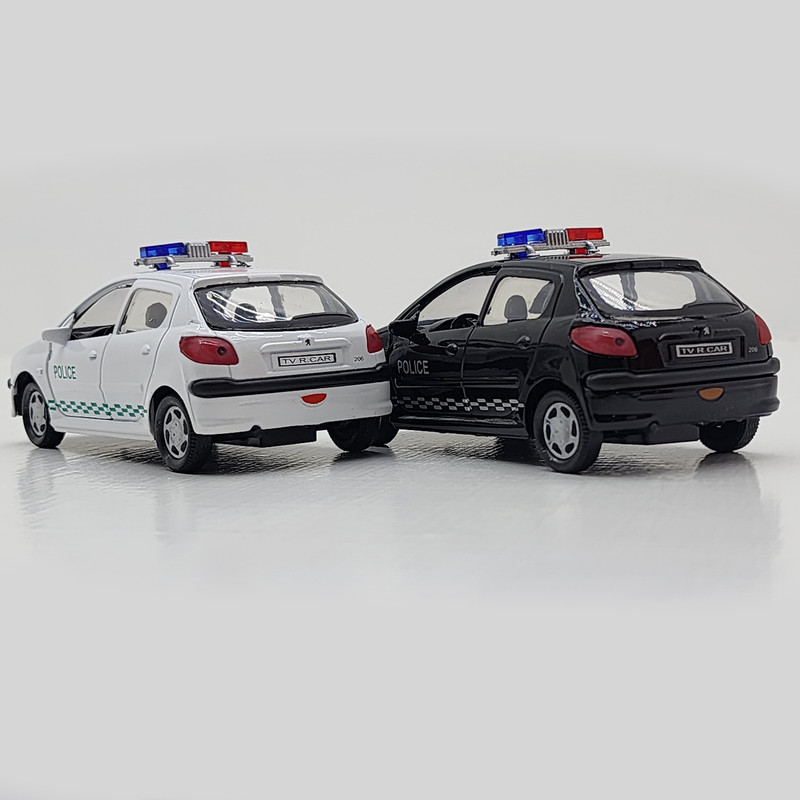 ماشین بازی مدل فلزی عقبکش 206 پلیس