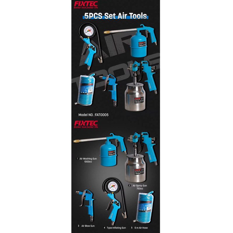 ابزار بادی فیکس تک مدل  FAT0005 مجموعه 5 عددی