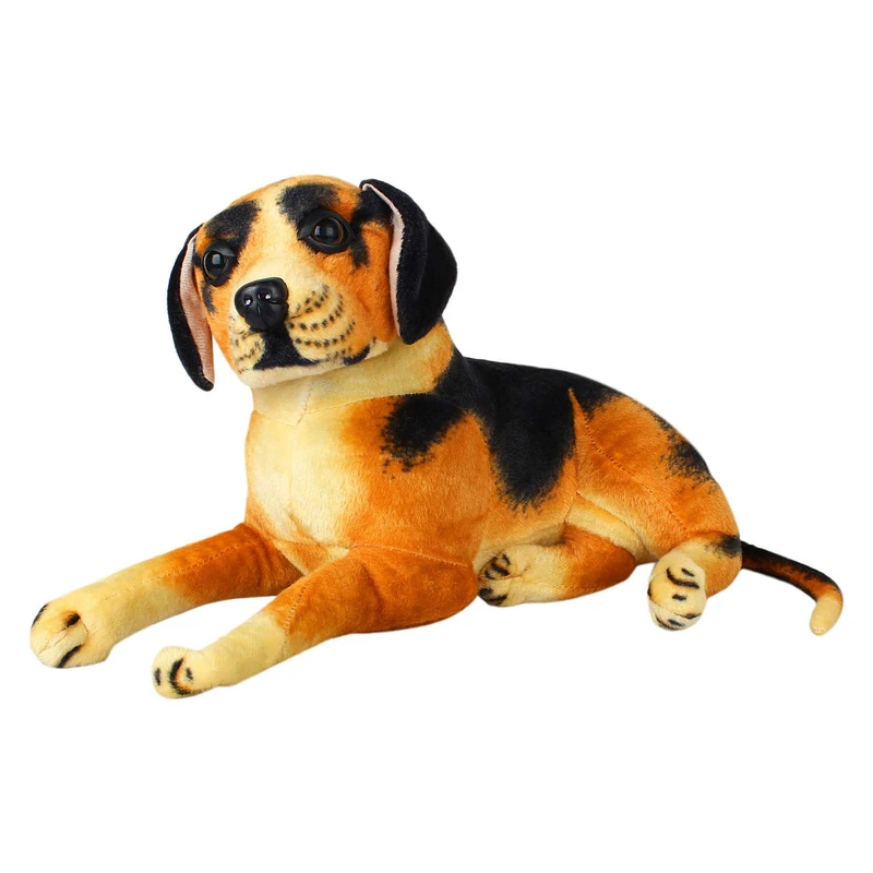 عروسک مدل نچرال طرح سگ خوابیده کد JI110 طول 50 سانتی‌متر
