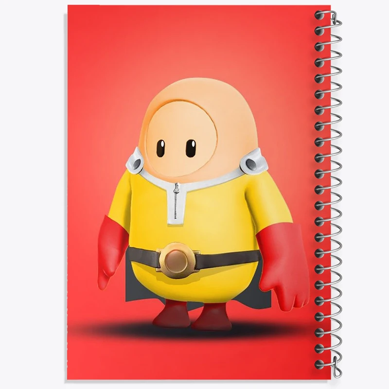 دفتر شطرنجی 50 برگ خندالو مدل بازی فال گایز (Fall Guys) کد 32823