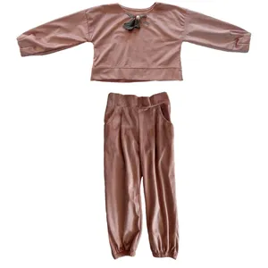 ست بلوز و شلوار دخترانه مدل مخمل
