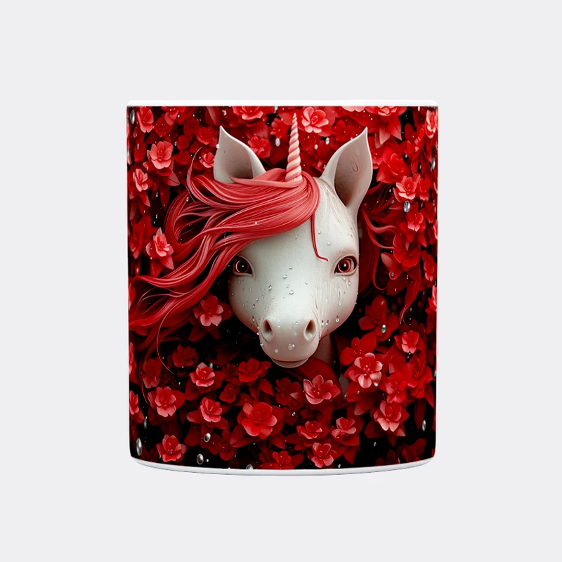 ماگ حس آمیزی طرح  تکشاخ کد 5 