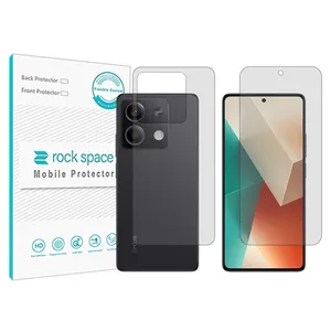 Rockspace transparent screen protector HyGEL model suitable for Xiaomi Redmi Note 13 mobile phone with back protector