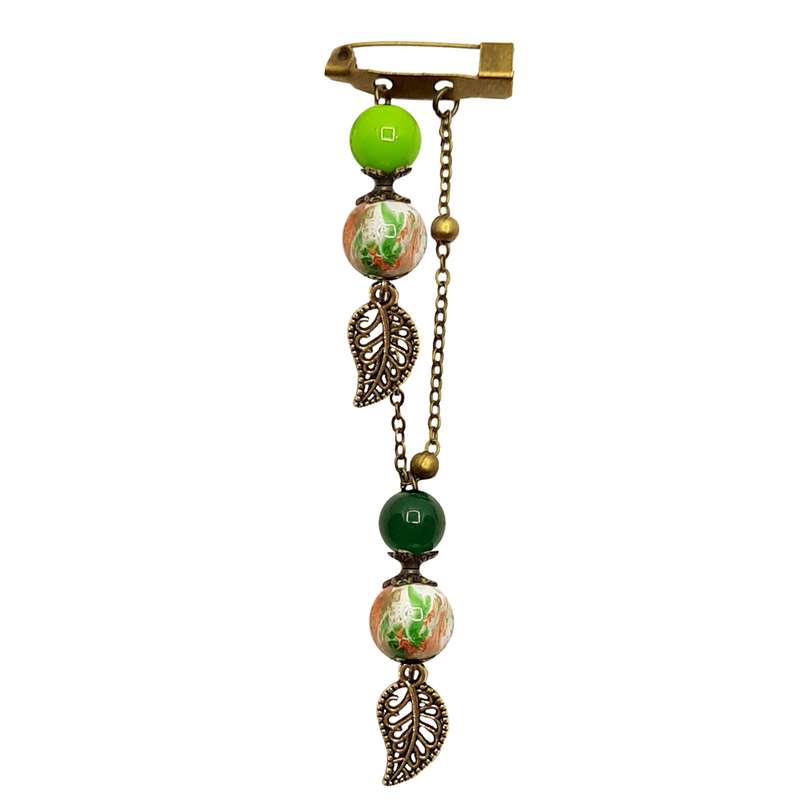 سنجاق سینه زنانه مدل برگ LF