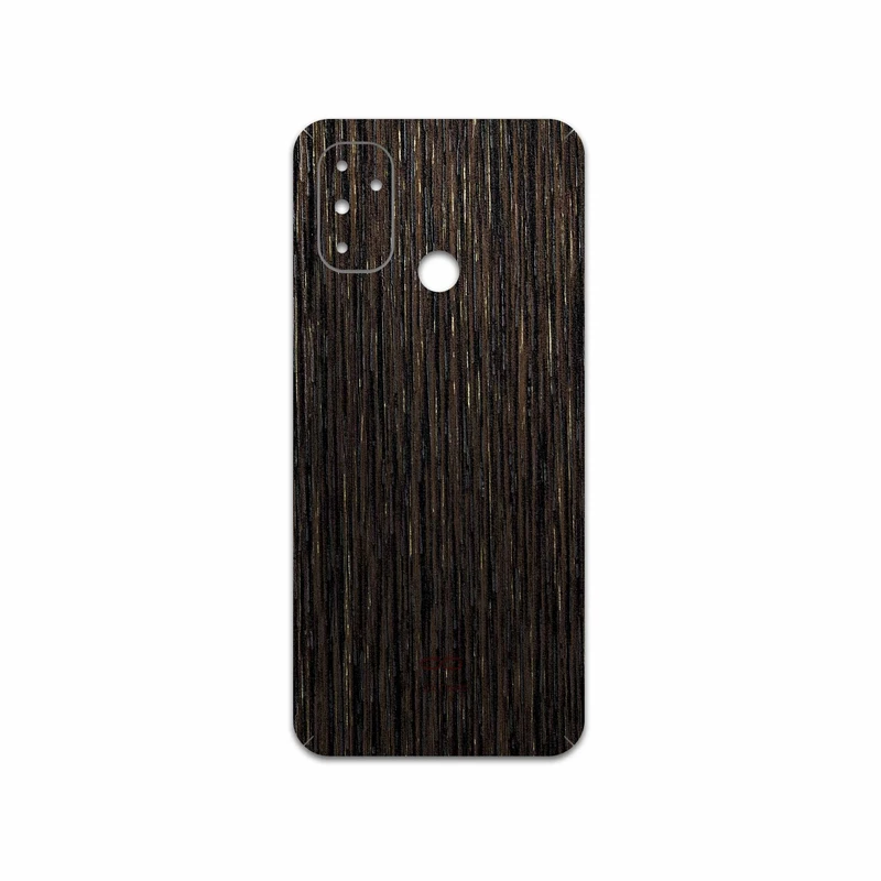 برچسب پوششی ماهوت مدل Dark-Gold-Stripes-Wood مناسب برای گوشی موبایل وان پلاس Nord N100