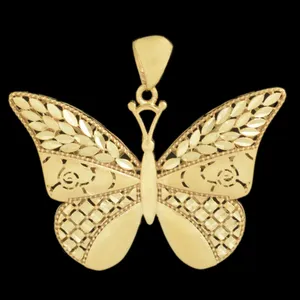 آویز گردنبند طلا 18 عیار زنانه طلای مستجابی مدل پارسه پروانه کد 6767