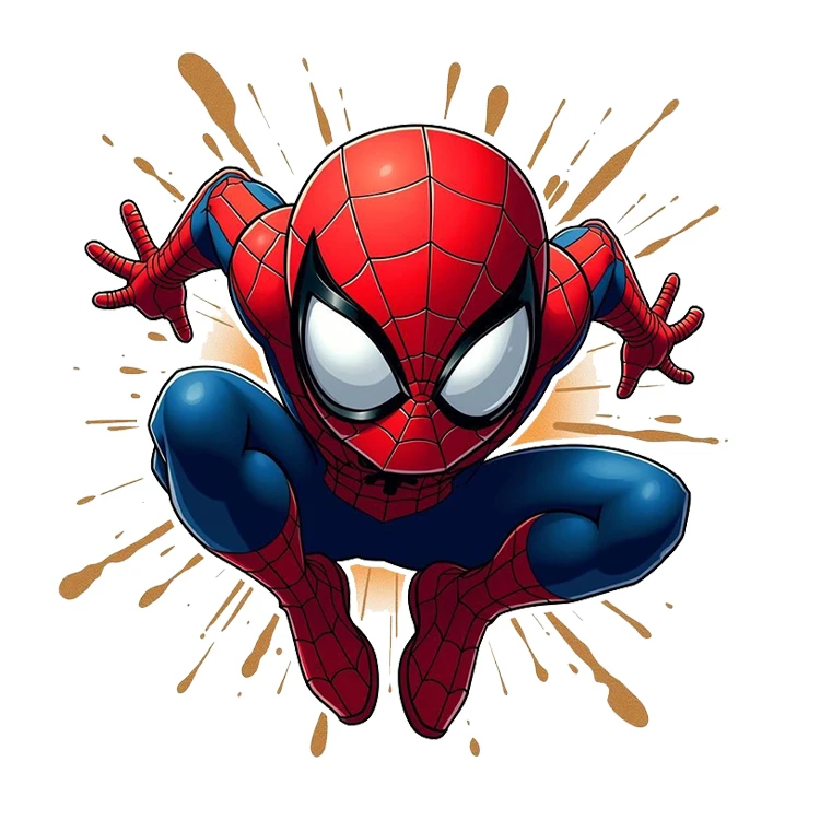 استیکر پارچه و لباس پاد آفرین مدل مرد عنکبوتی کد 142