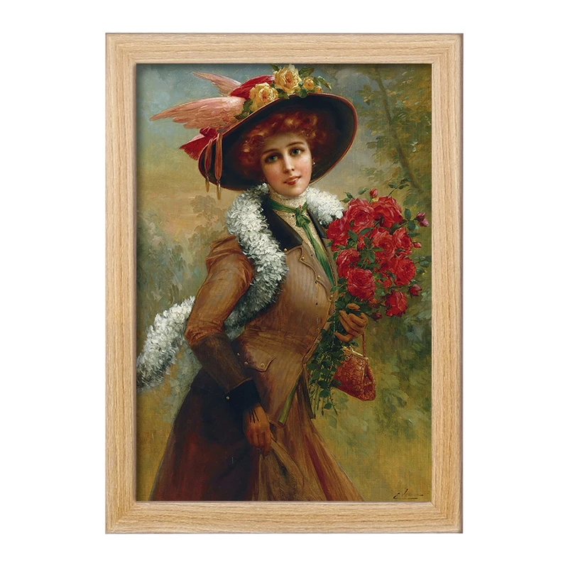 تابلو خندالو مدل نقاشی زیبا همچون یک گل رز اثر امیلی ورنون کد F12202