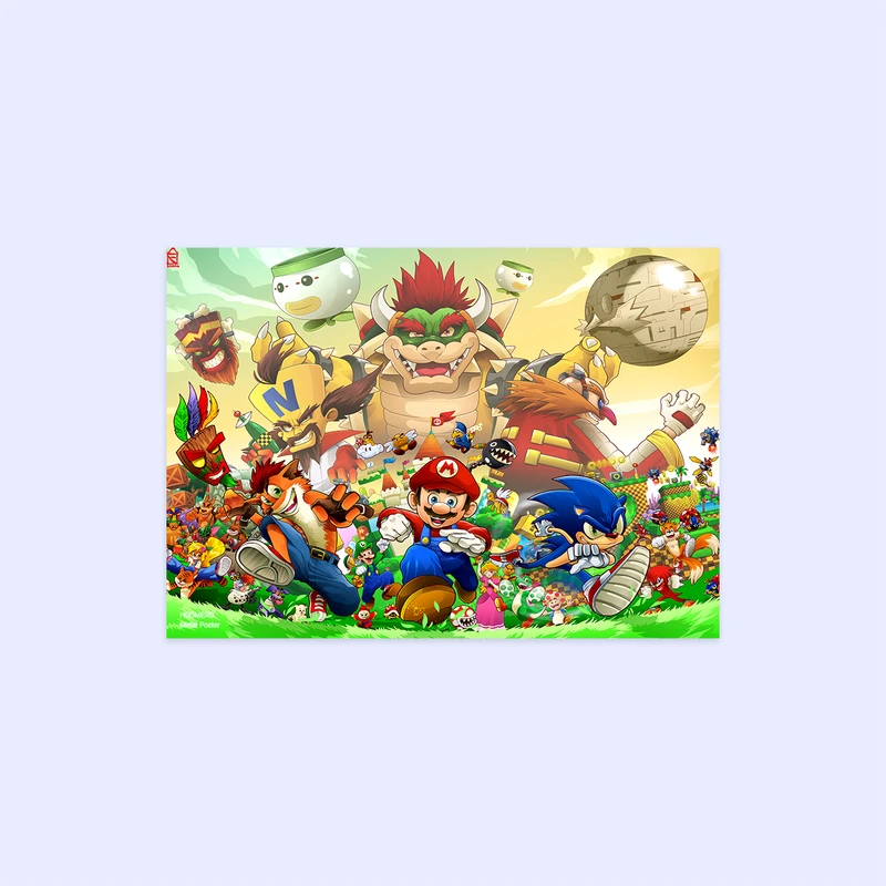 پوستر هومرو مدل فلزی طرح بازی کراش باندیکوت کد PS279