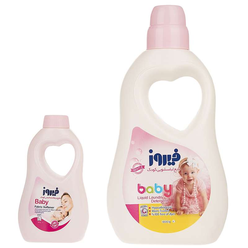 پک بهداشتی کودک فیروز مدل Baby Liquid Laundry Detergent و Baby Fabric Softener پک بهداشتی کودک فیروز مدل Baby Liquid Laundry Detergent و Baby Fabric Softener