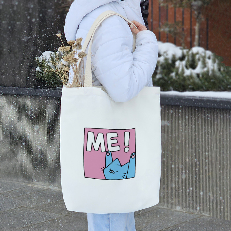 ساک خرید خندالو مدل گربه آبی کد 8592