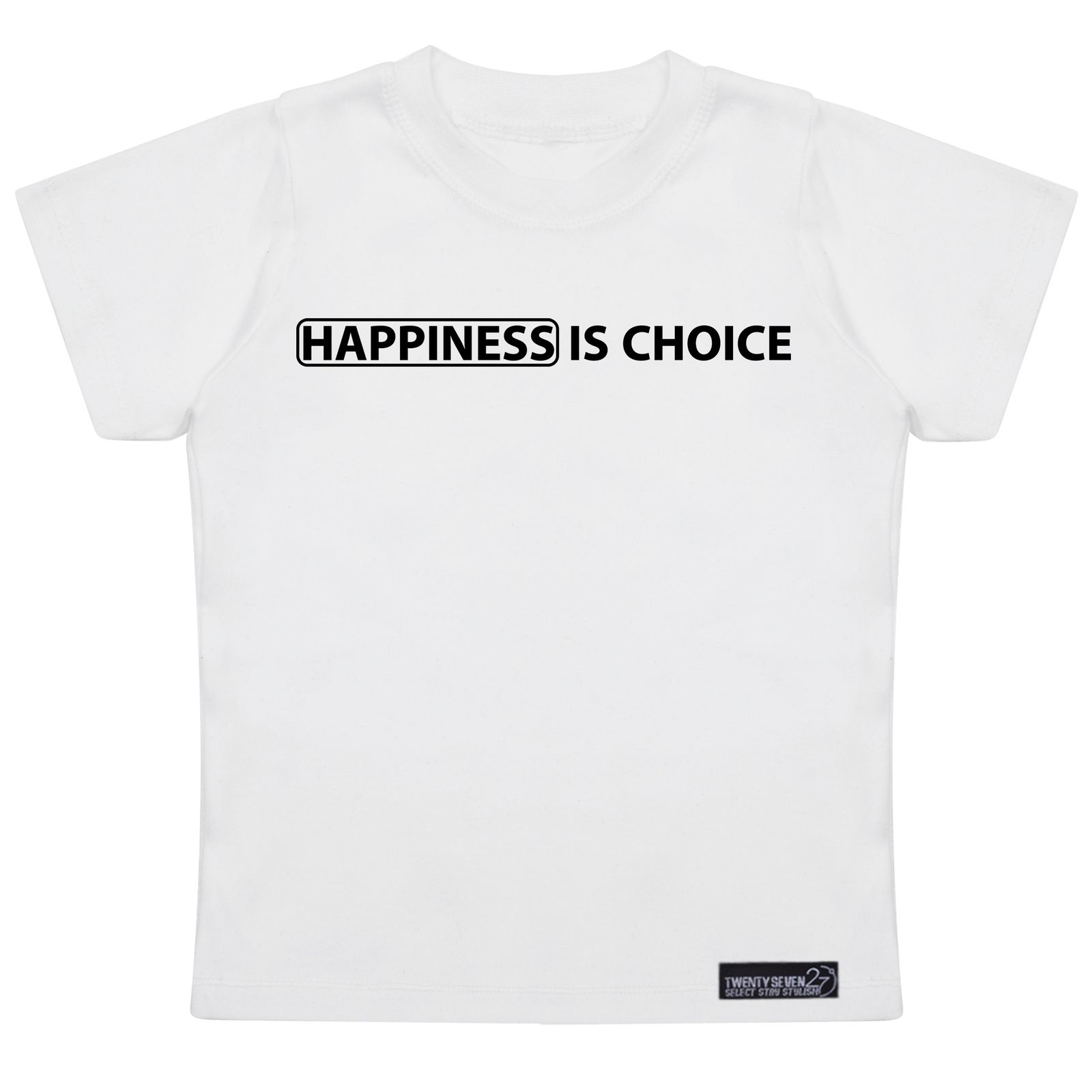 تی شرت آستین کوتاه پسرانه 27 مدل Happiness Is Choice کد MH970 -  - 1