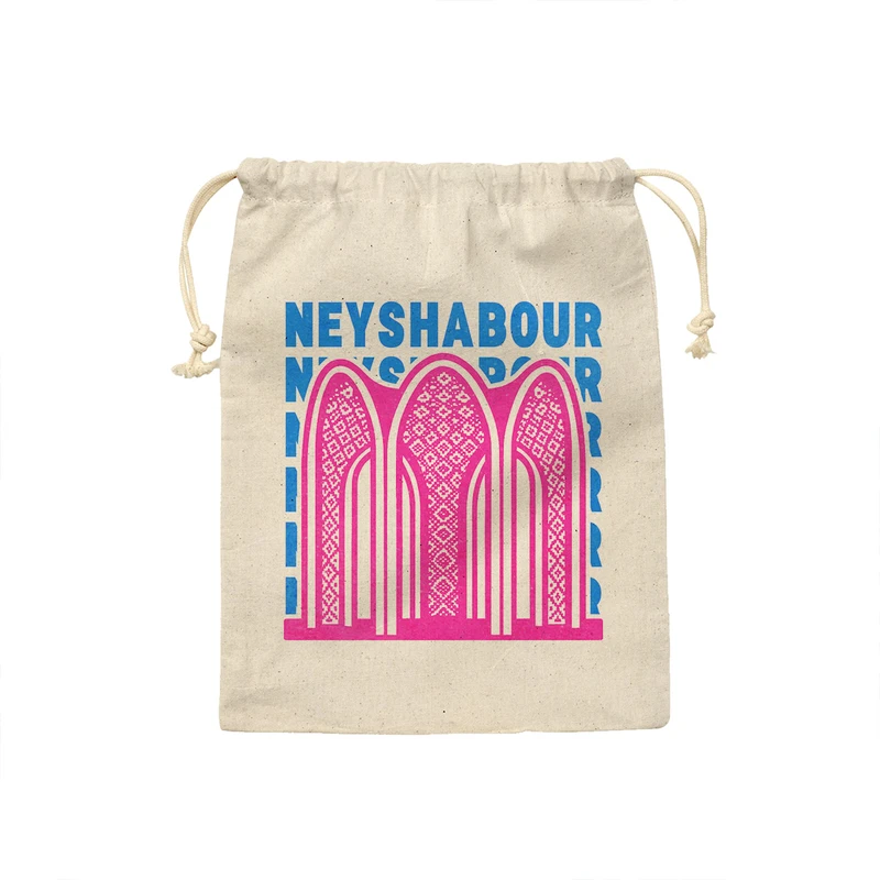 کیسه نان و سبزی ترمه طراحان ایده مدل نماد آرامگاه کمال الملک نیشابور کد map0074 - S سایز 19x19 سانتی متر