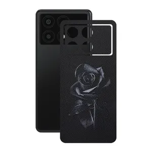 Remax cover sticker Leth model black rose design suitable for Xiaomi Poco X6 Pro mobile phone