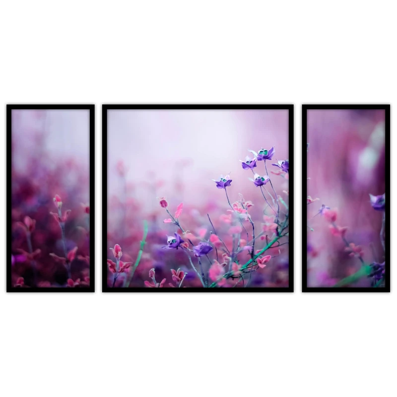 تابلو بکلیت طرح هنری گل  مدل B-bu3372 مجموعه 3 عددی