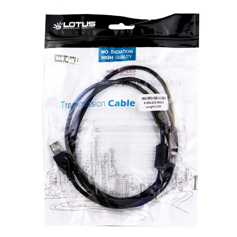 کابل پرینتر USB لوتوس مدل AMALE طول 1.5 متر 1