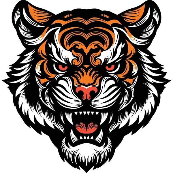 استیکر پارچه و لباس پاد آفرین طرح ببر کد 2163