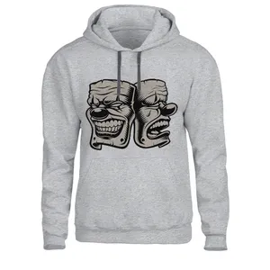 هودی مردانه مدل دلقک دو رو کدZ55 رنگ طوسی