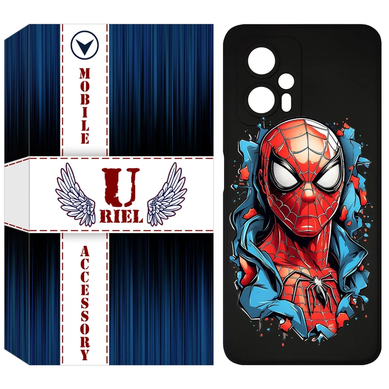 کاور یوریل مدل KSH کد 34 طرح اسپایدرمن مناسب برای گوشی موبایل شیائومی Poco X4 GT