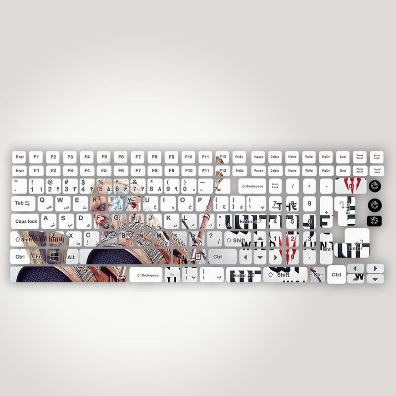 برچسب حروف فارسی کیبورد مدل Gaming کد K-137 