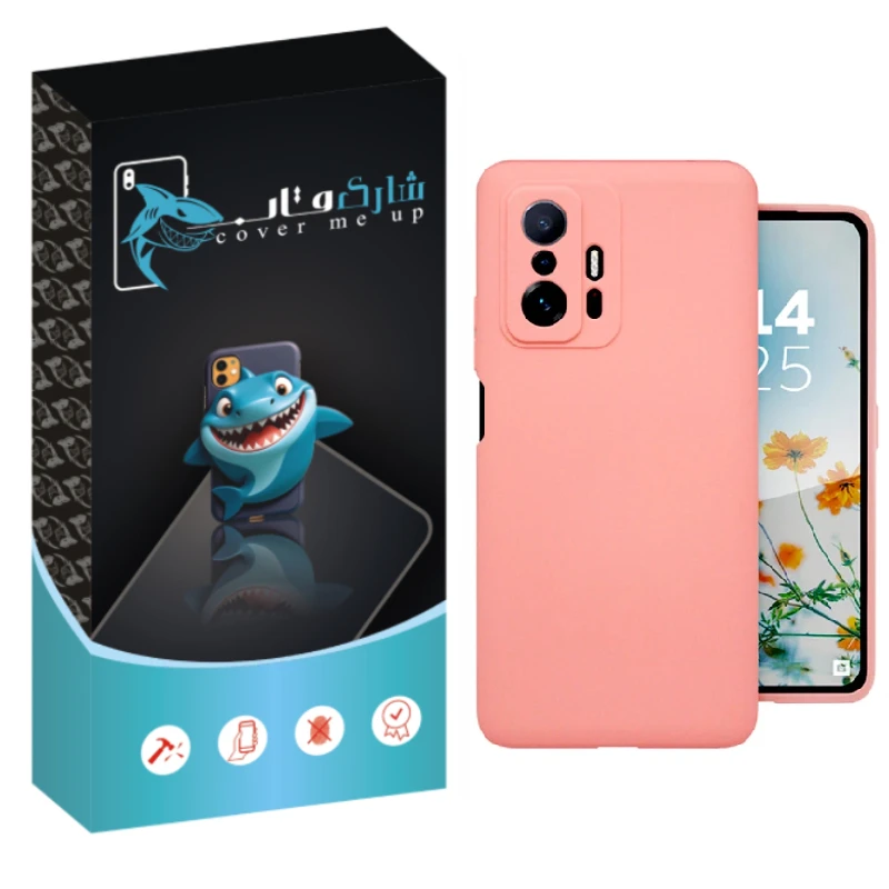 کاور شارک قاب مدل سیلیکونی مناسب برای گوشی موبایل شیائومی Mi 11T / Mi 11T Pro