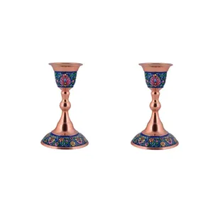 شمعدان مسی مدل پرداز کد P026 بسته 2 عددی