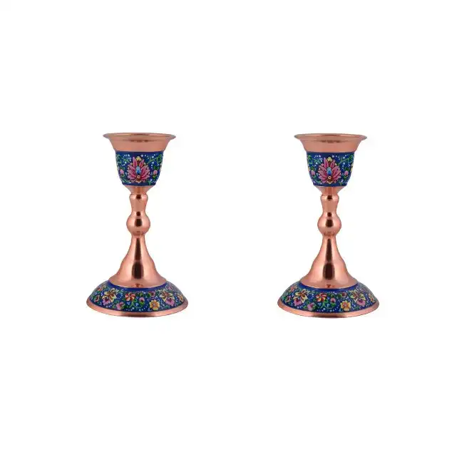 شمعدان مسی مدل پرداز کد P026 بسته 2 عددی