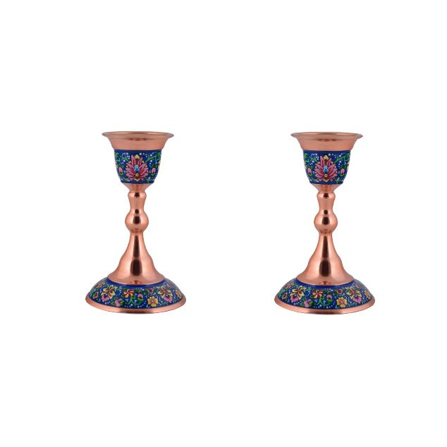 شمعدان مسی مدل پرداز کد P026 بسته 2 عددی