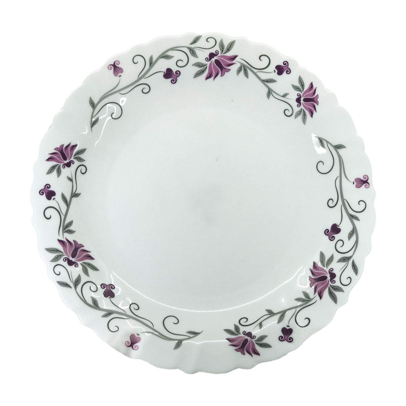 بشقاب غذاخوری پارس اپال مدل لیندا 124 بسته 6 عددی