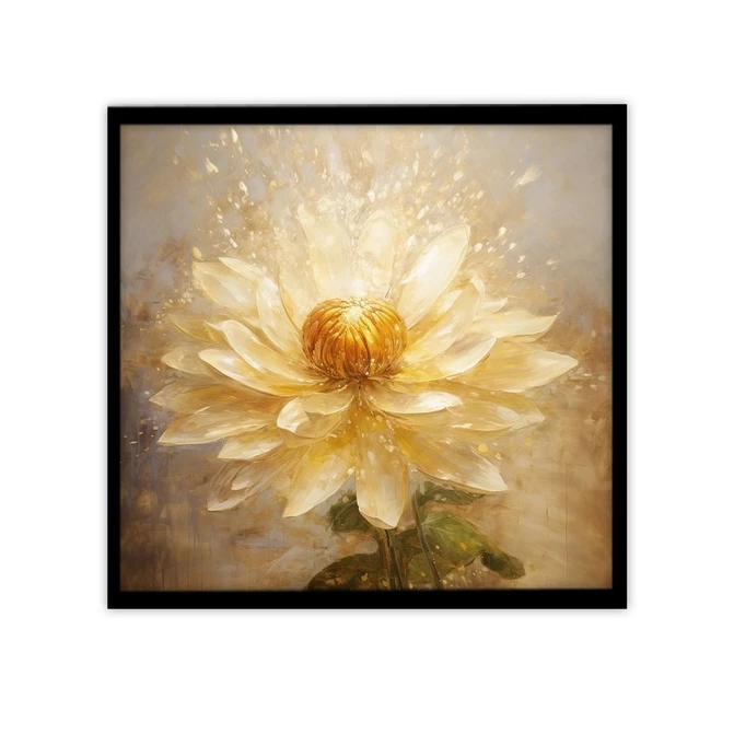 تابلو نوری بکلیت طرح گرافیکی گل نیلوفر مدل لایت باکس B-MID-19627