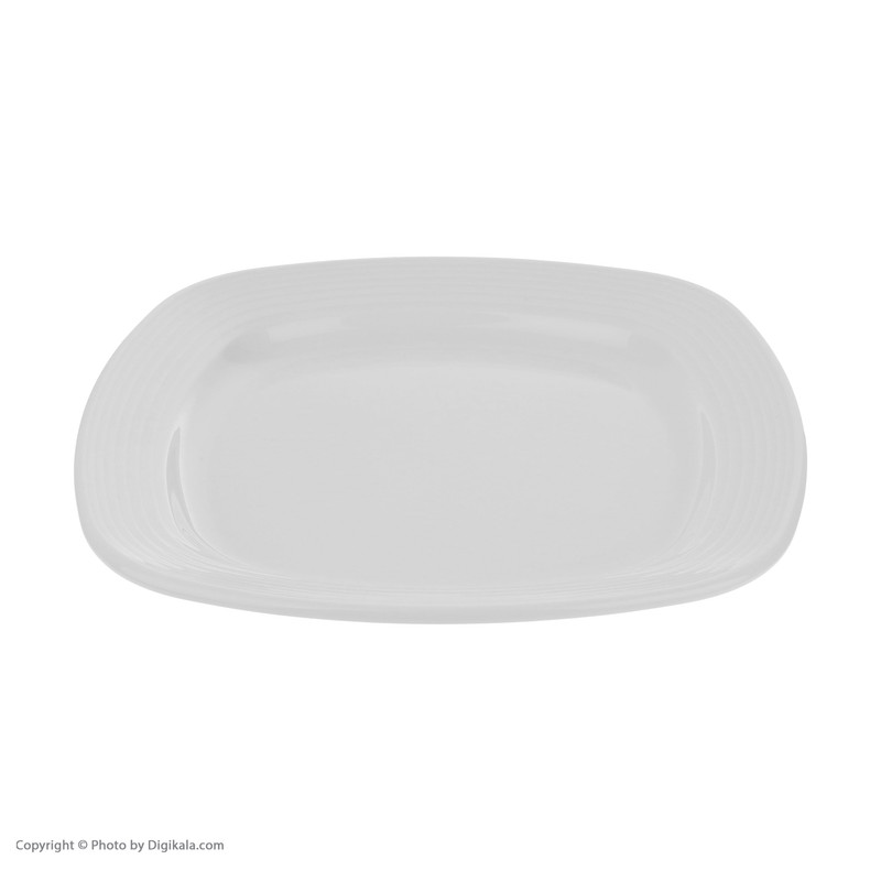 بشقاب غذاخوری چینی زرین ایران سری کواترو هتلی کد 25 بسته 6 عددی درجه سه