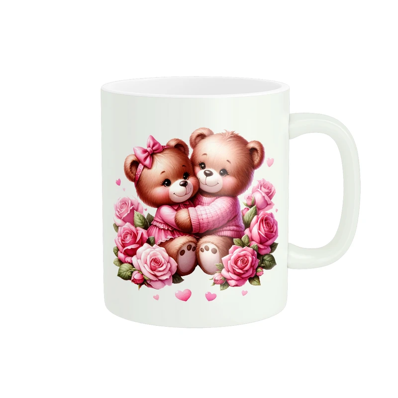 ماگ پادآفرین مدل عشق طرح LOVE خرس تدی کد PM1834