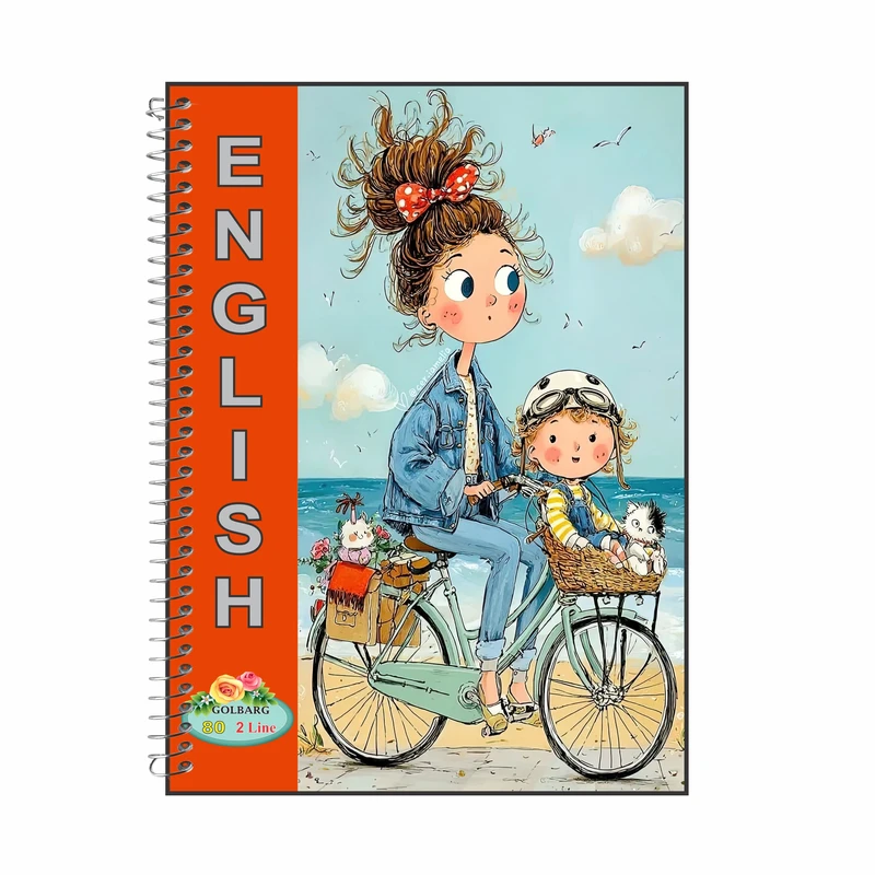 دفتر زبان 80 برگ گلبرگ مدل دخترانه کد 7107