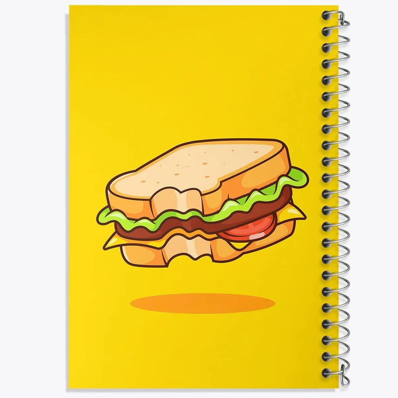 دفتر لیست خرید 50 برگ خندالو طرح فست فود ساندویچ کد 29473