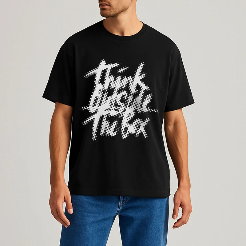 تی شرت آستین کوتاه مردانه مدل گنگ لش تایپوگرافی