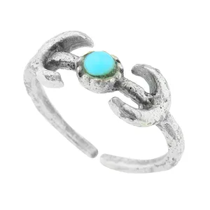 انگشتر نقره زنانه طرح لنگر مدل 15138