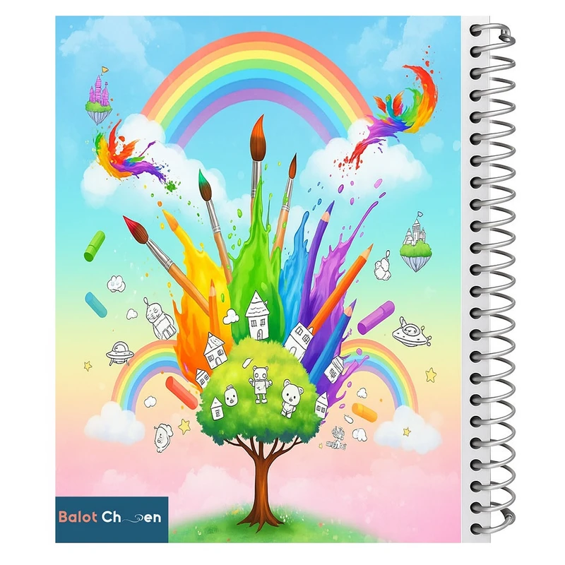 دفتر نقاشی 60 برگ بلوط چین مدل درخت نقاش کد A4-N60-DN258