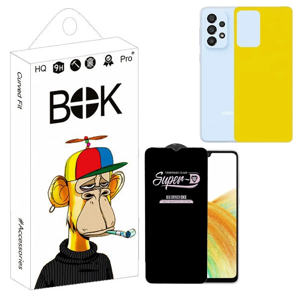 محافظ صفحه نمایش بوک مدل SuperD مناسب برای گوشی موبایل سامسونگ Galaxy A33 5G به همراه محافظ پشت گوشی