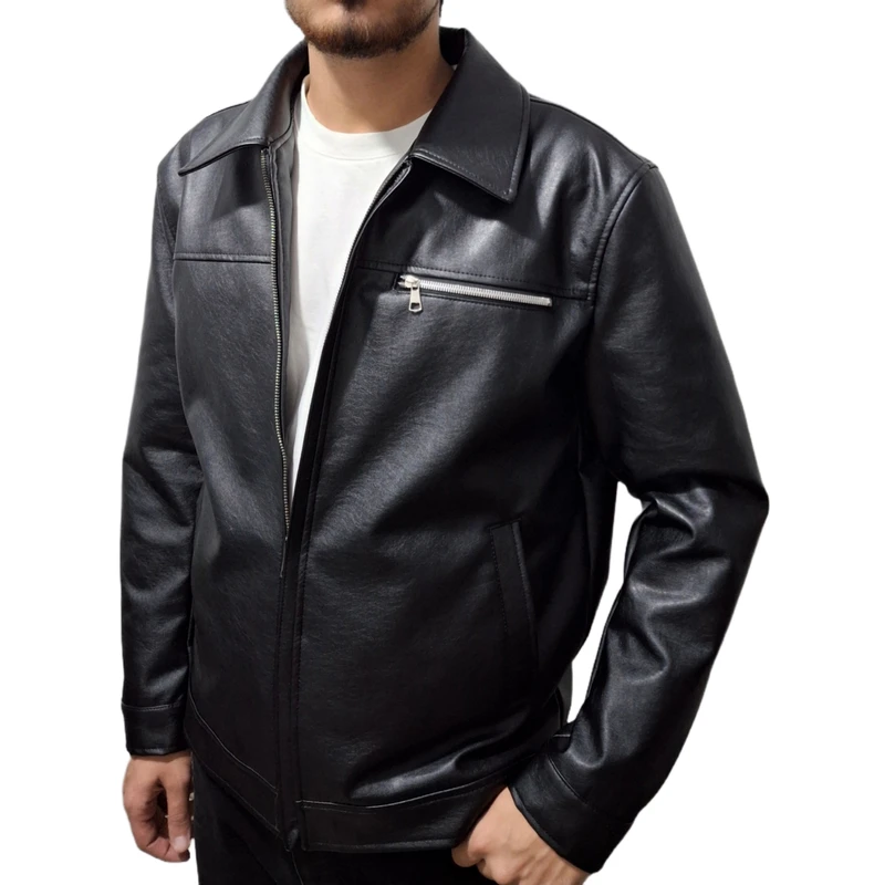 عکس شماره 6 : کت چرم مردانه مدل alpha