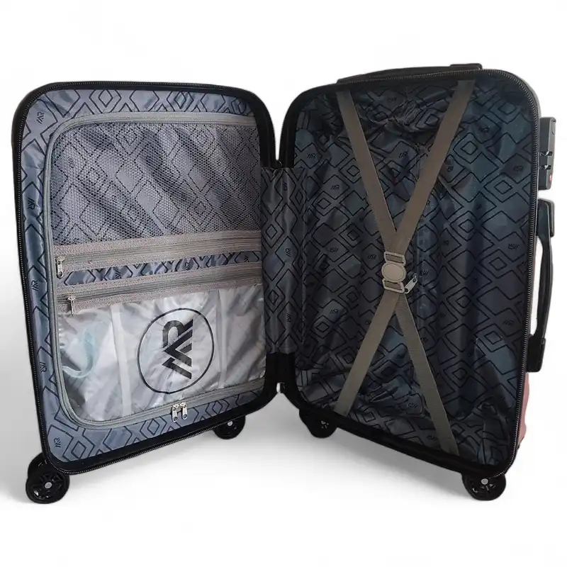 مجموعه دو عددی چمدان ام آر مدل کاوردار طرح لوزی