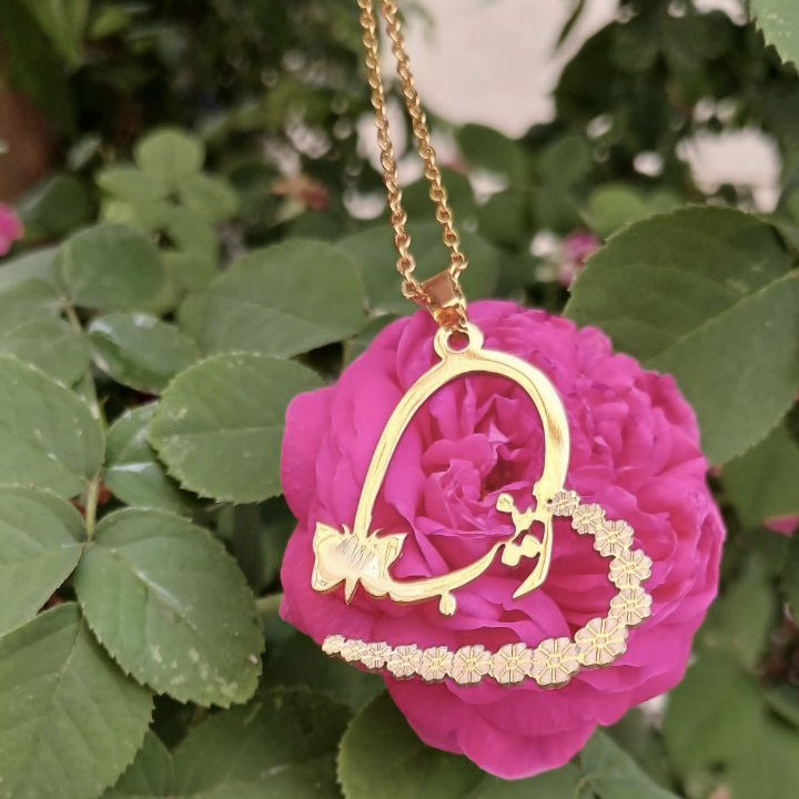 گردنبند زنانه مدل قلبی اسم زینب