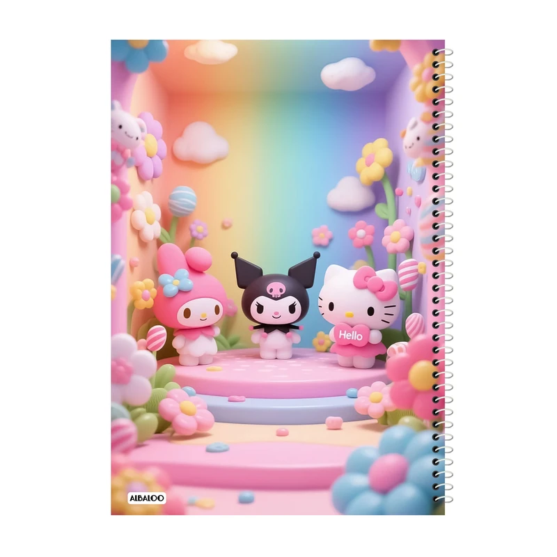 دفتر مشق 100 برگ آلبالو طرح کرومی کیتی کد 2362 