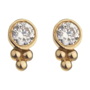 گوشواره طلا 18 عیار زنانه میم سا مدل we441